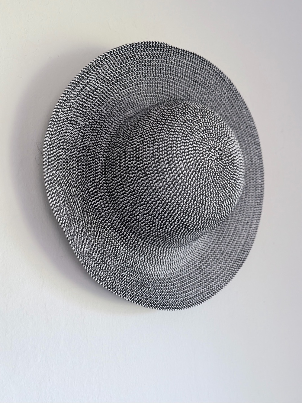 Magid Wide-Brim Braided Summer Hat in Black & White Mix, OS